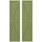 Ekena Millwork Americraft 4-Board Wood 2 Equal Panel Frmd Board-n-Batten Shutters w/Dbl Z-Bar, ARW102BF414X69MGH, PR ARW102BF414X69MGH - alternate 1